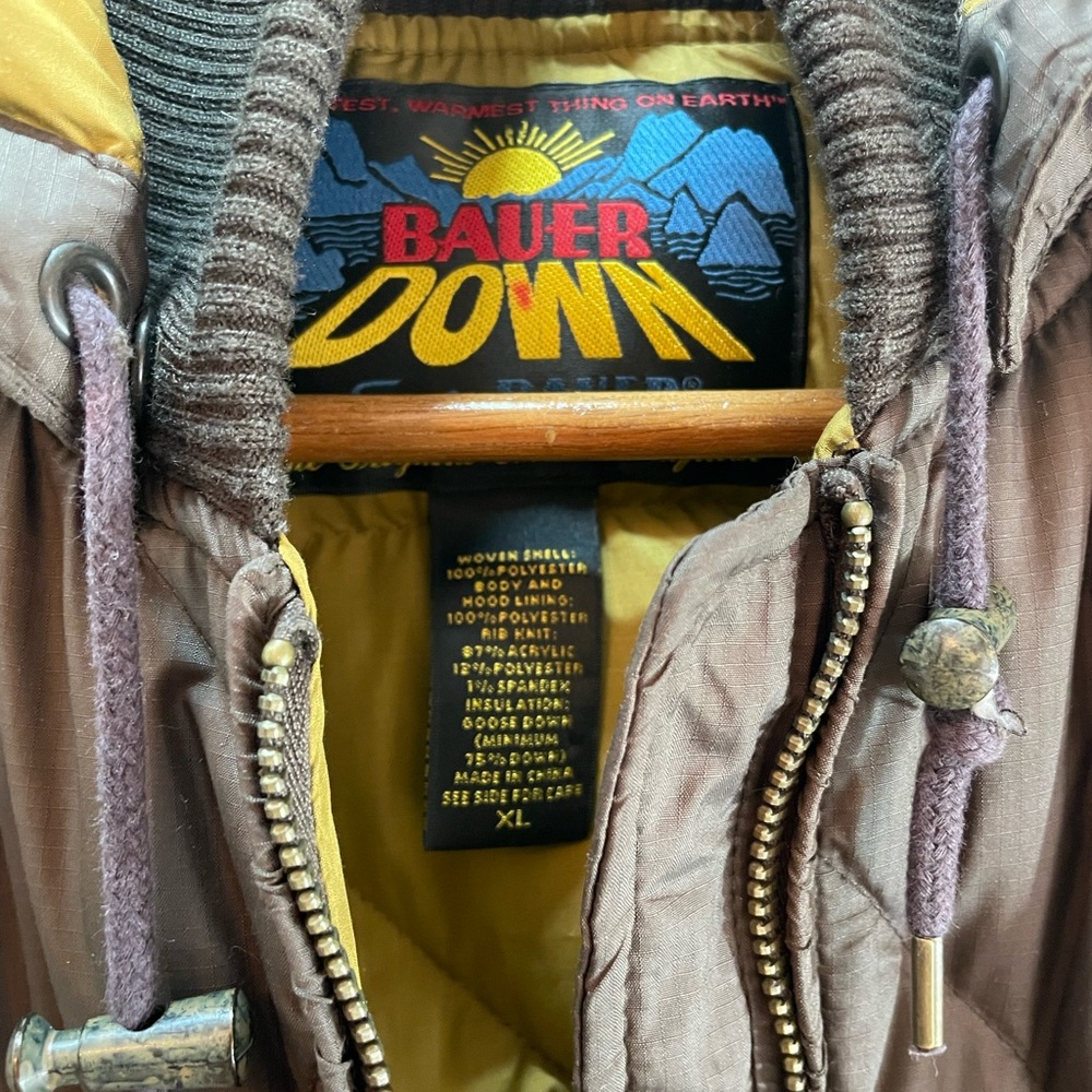 Vintage Eddie Bauer Down Hooded Jacket Womens Size L. - Picture 3 of 11